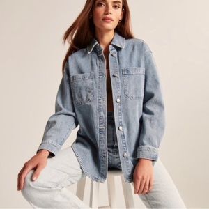 Abercrombie and Fitch Oversized Denim Shirt Jacket - XS